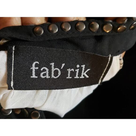 Fab'rik Shift Dress Women Size Medium Multi Animal Print Lined Studded Polyester - Picture 3 of 14